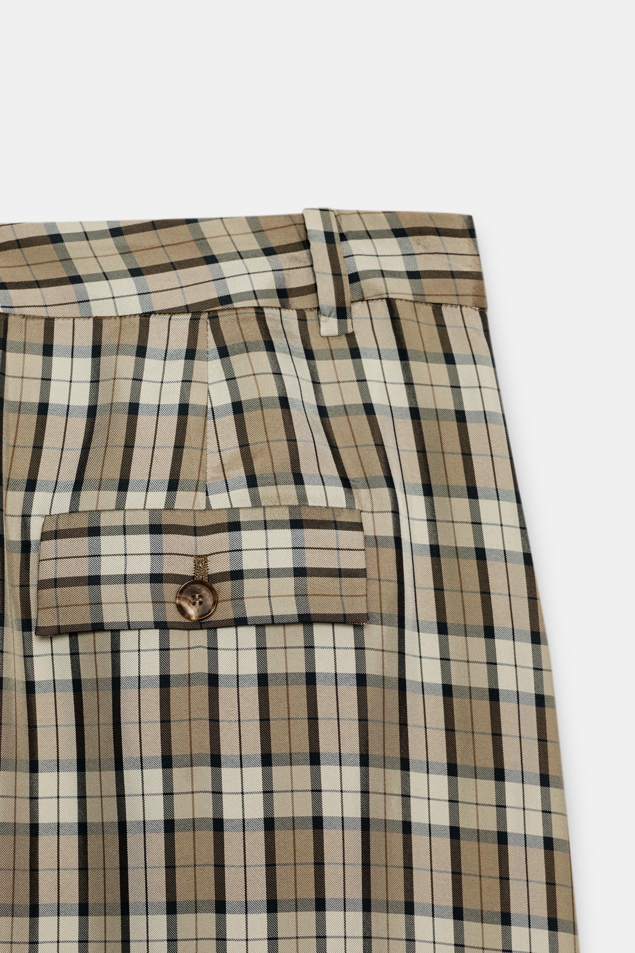 Женские брюки Zara ZW COLLECTION PLAID PANTS — фото 10