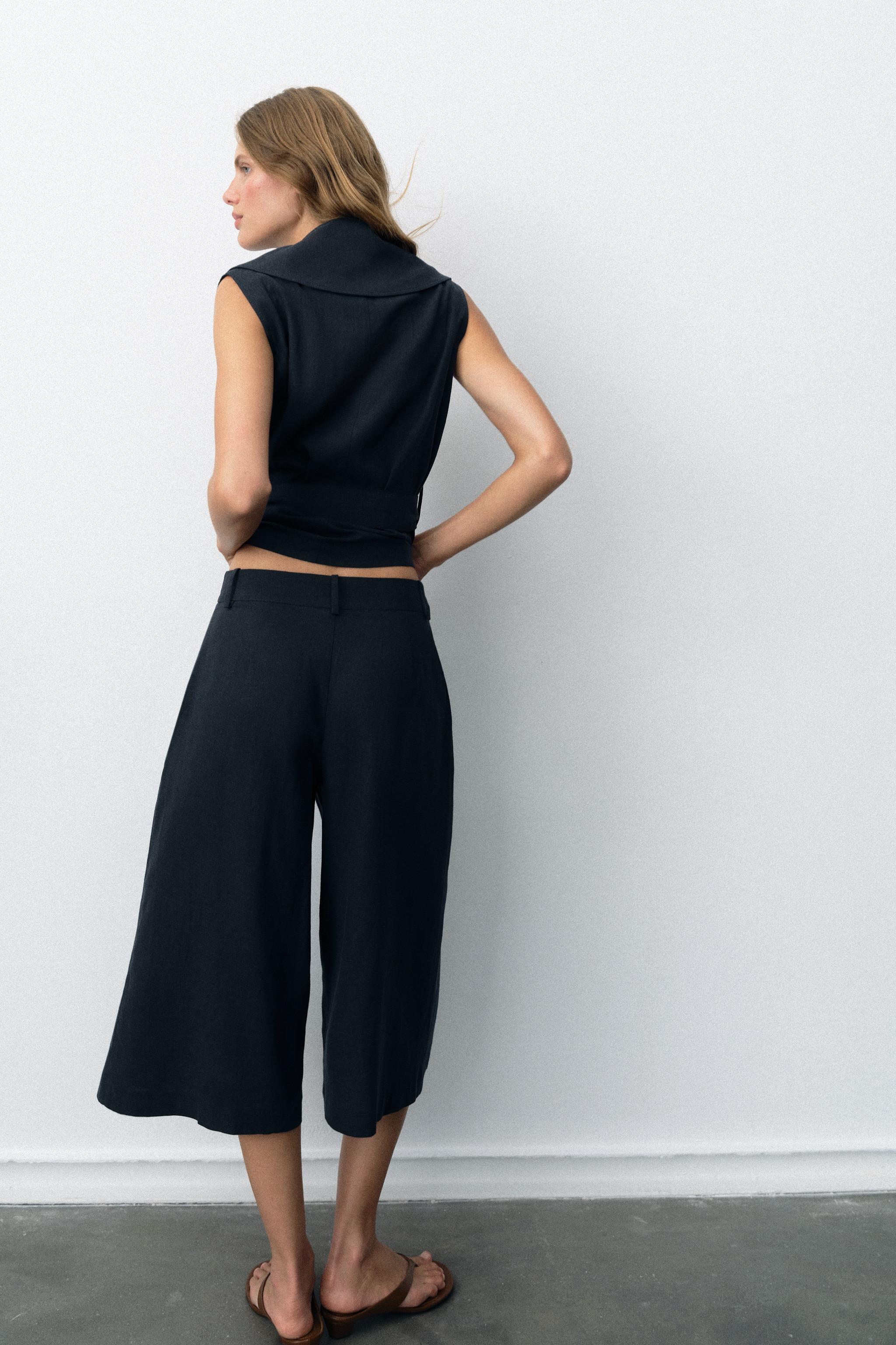 LONG LINEN SHORTS