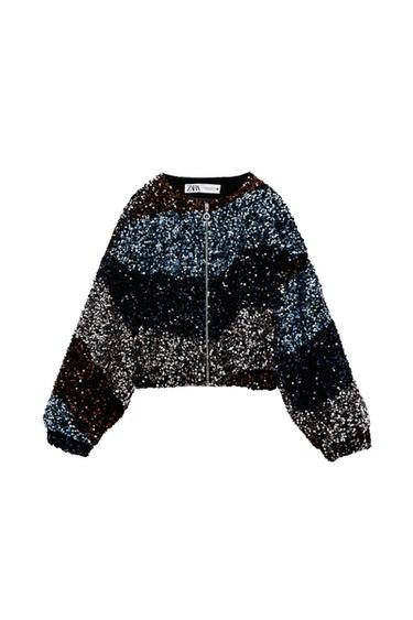 SEQUIN BOMBER JACKET