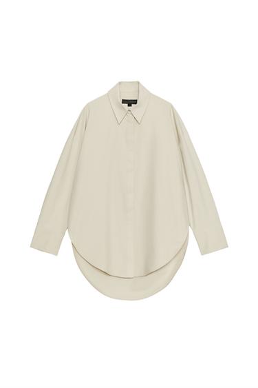 ZW 컬렉션 limited edition 오버사이즈 셔츠 - Zara 라이트 베이지