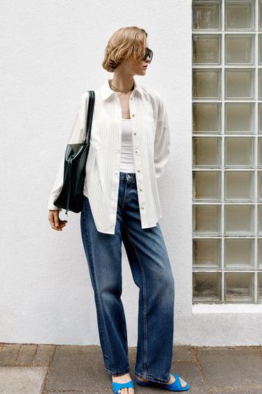STRIPED SHIRT - Black / White by Zara - Image 0