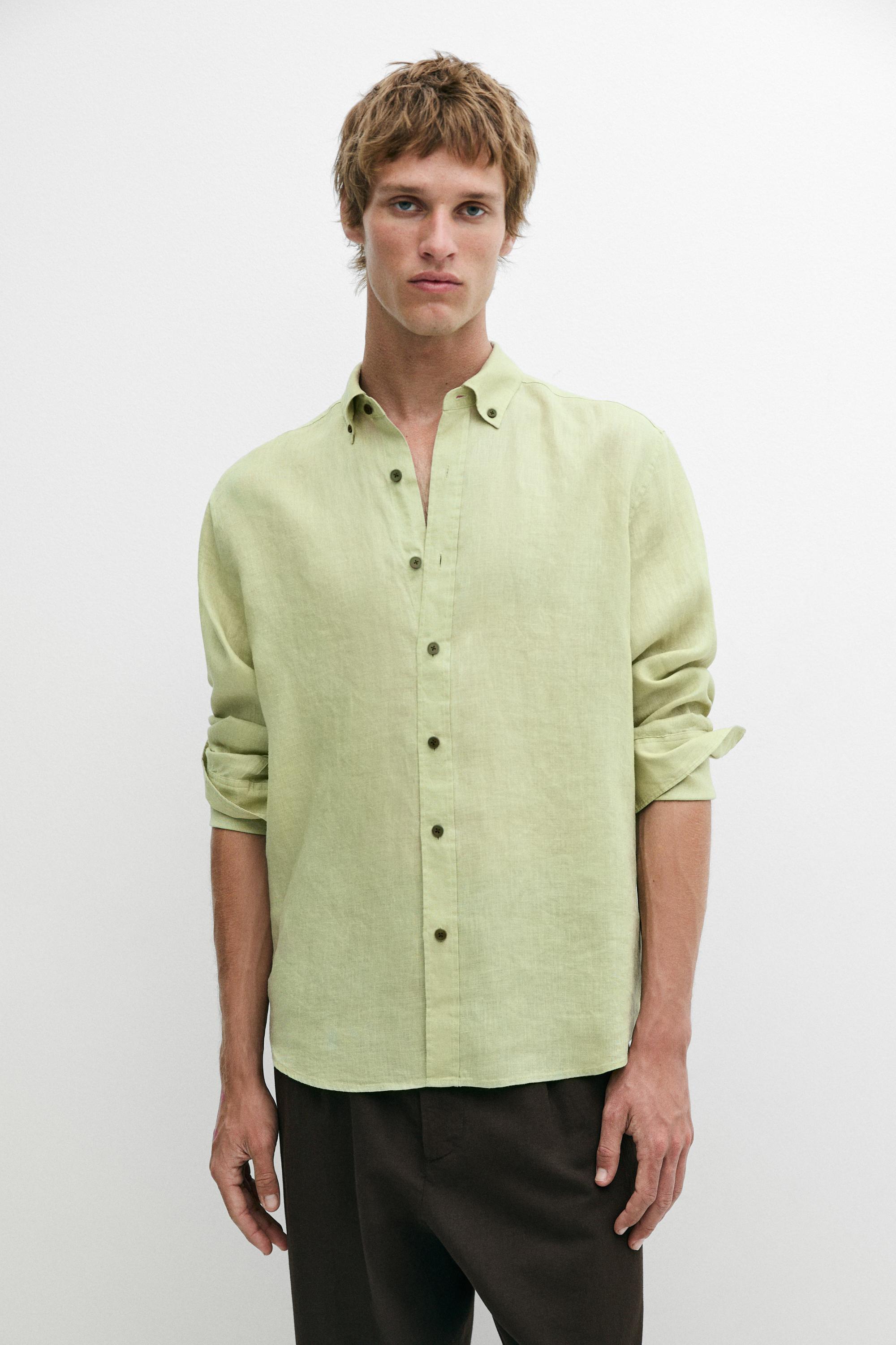 100% linen regular fit shirt