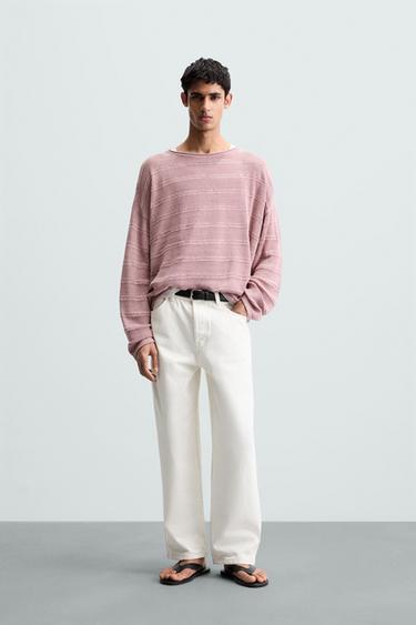 JERSEY RELAXED FIT ESTRUCTURA - Rosa / Lila de Zara - Imagen 0