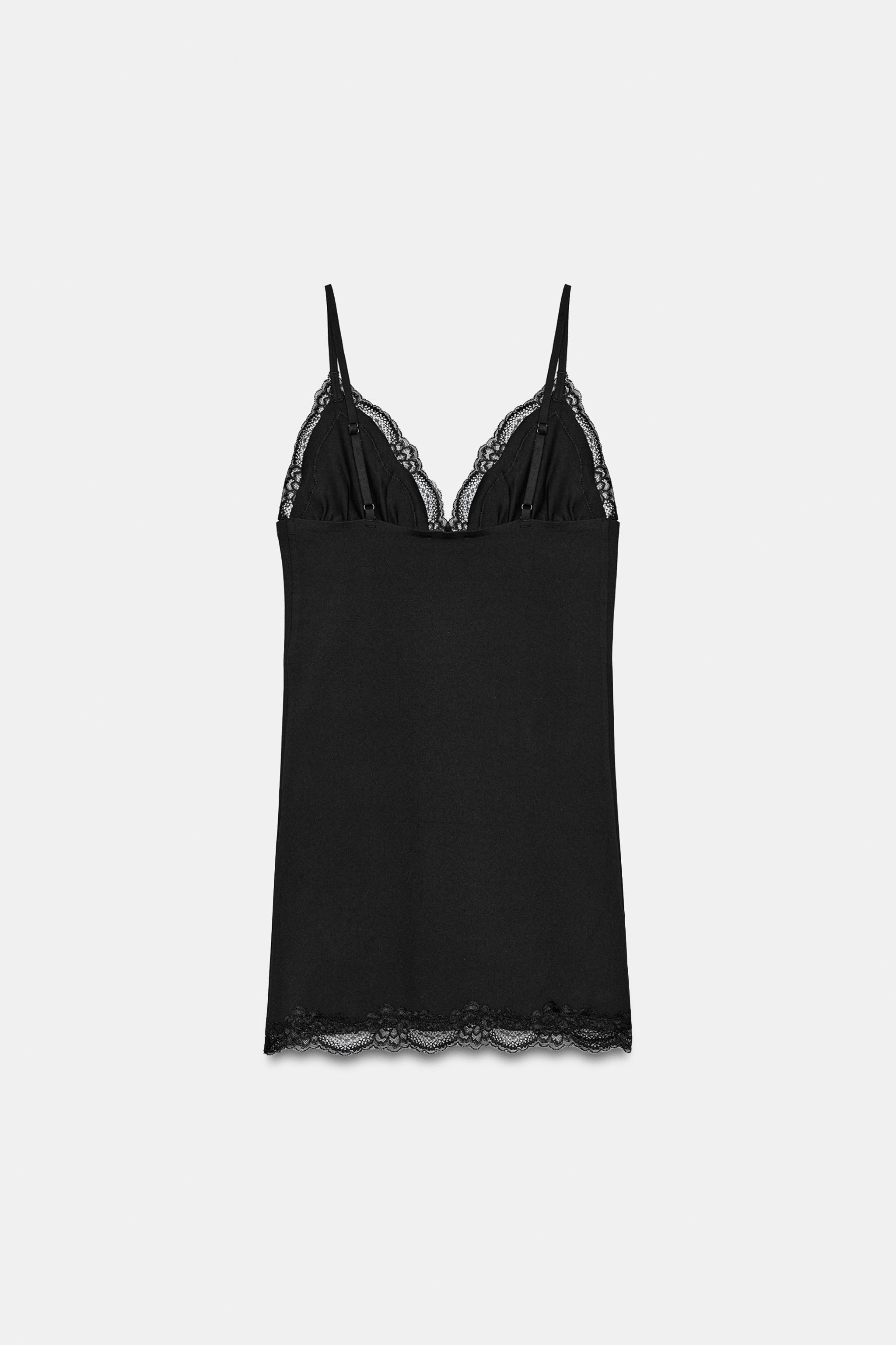 LACE STRAP MINI DRESS