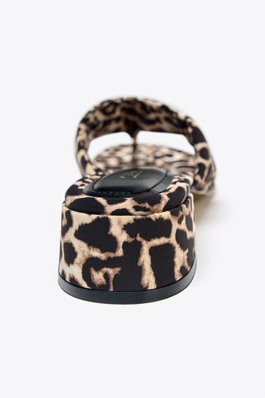 ANIMAL PRINT HEELED SANDALS - Leopard by Zara - Image 4