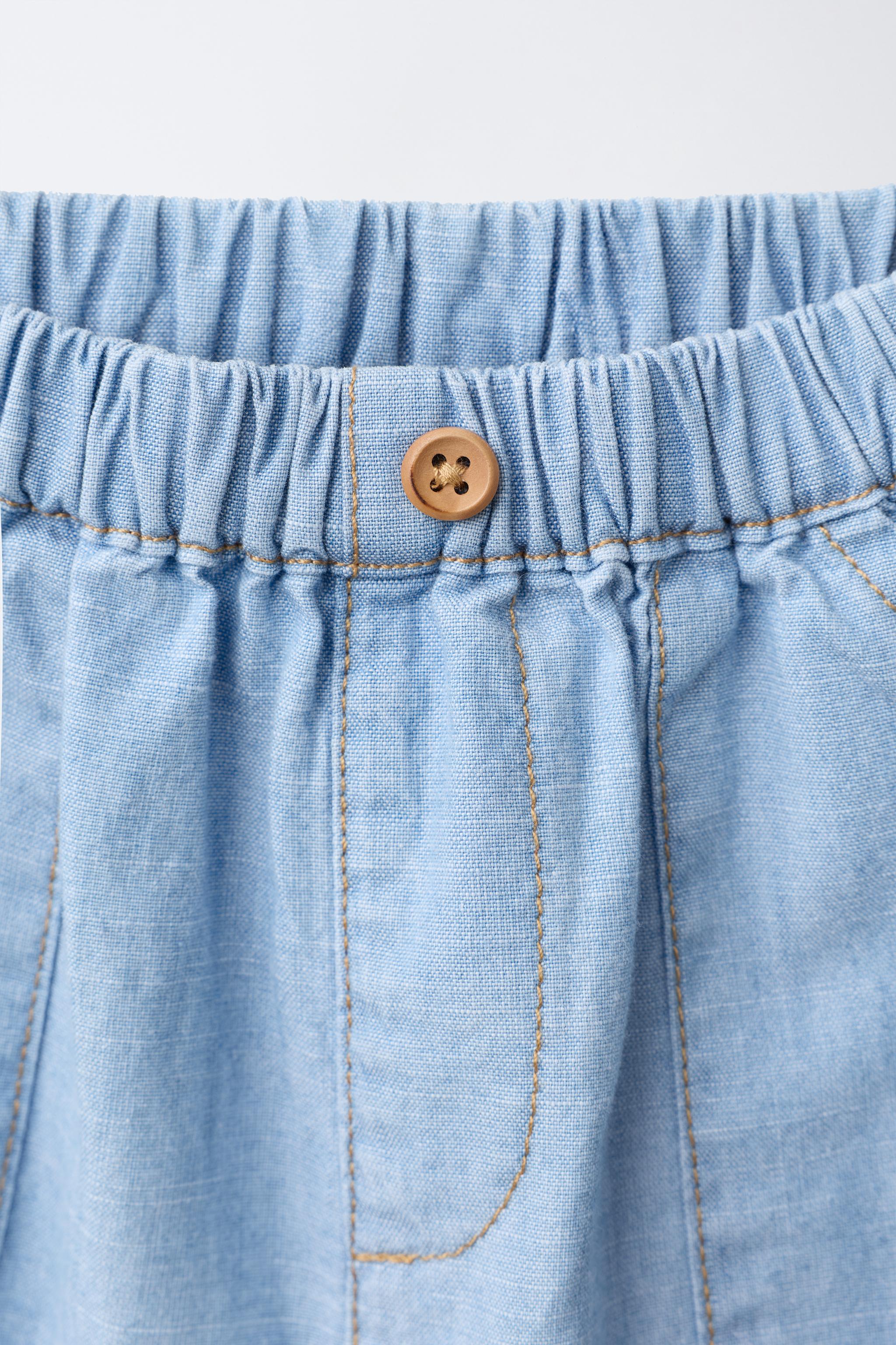 Детские шорты Zara DENIM POCKET SHORTS — фото 3