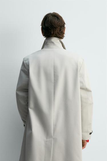 TECHNICAL RELAXED FIT TRENCH COAT - Light grey by Zara - Image 2