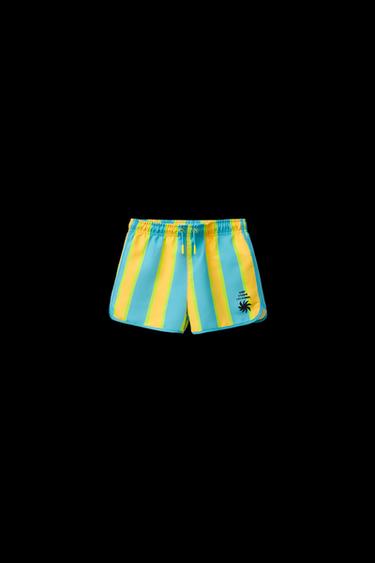 Zara 3-6 YEARS/STRIPED SWIM SHORTS - Turquoise - Image 0