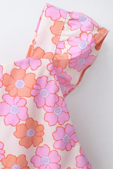 LONG JUMPSUIT WITH FLORAL PRINT - Orange by Zara - Image 2