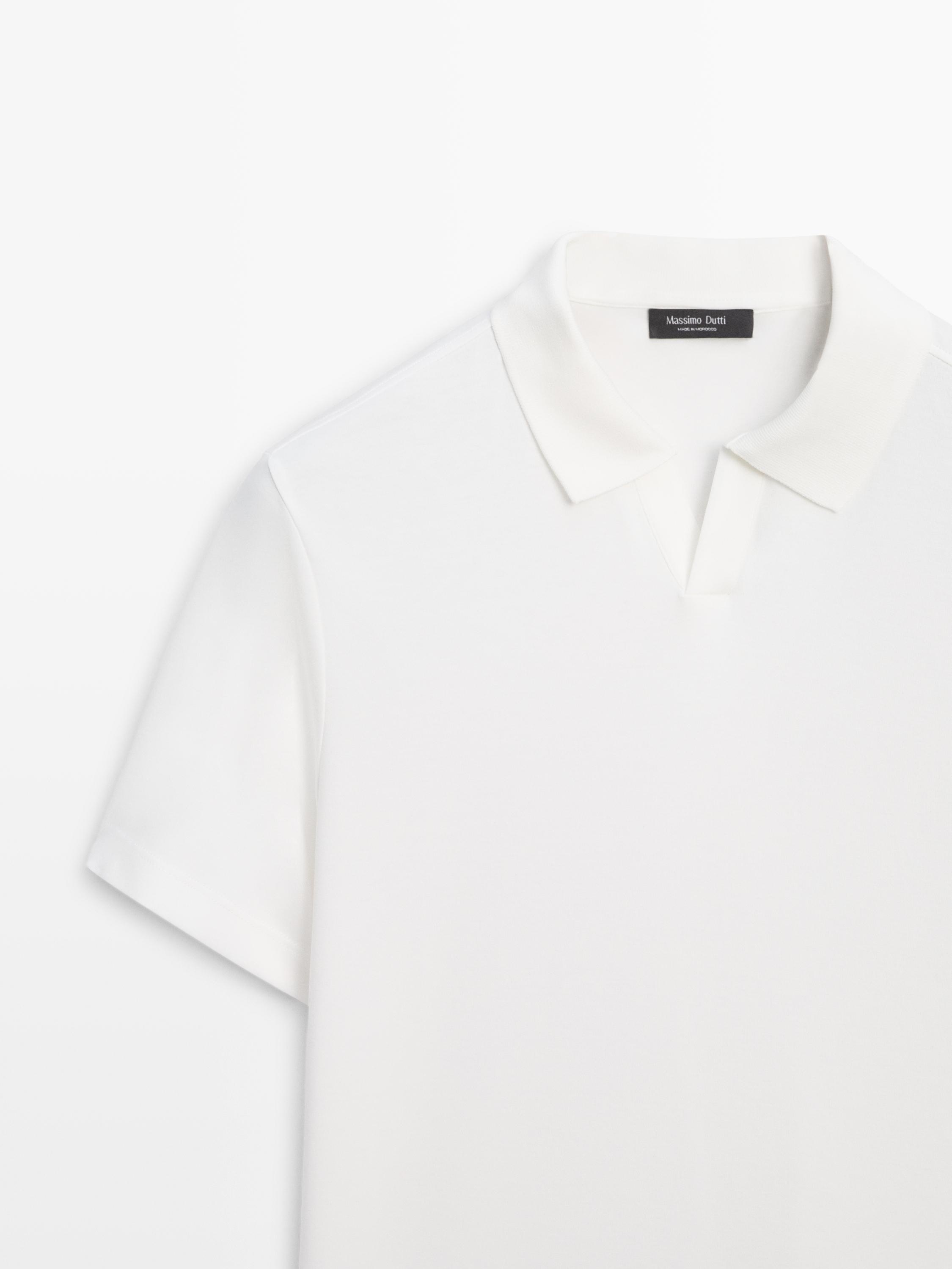 Polo en maille de coton à manches courtes