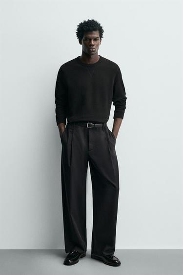 MOCASÍN VESTIR BORLAS EFECTO ACHAROLADO - Negro de Zara - Imagen 0