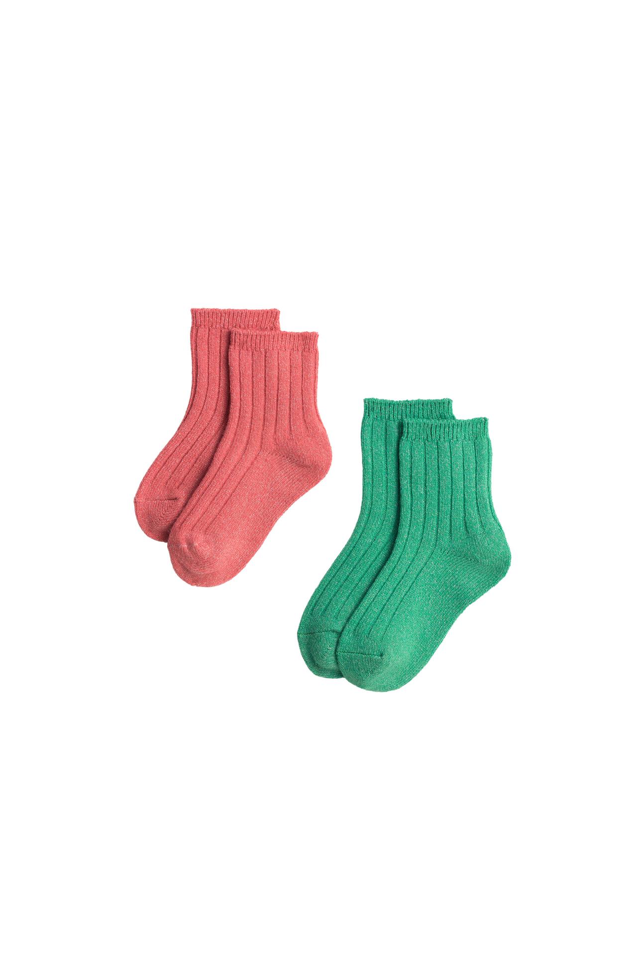 2-PACK OF MID-LENGTH SHIMMER WOOL BLEND SOCKS LIMITED EDITION