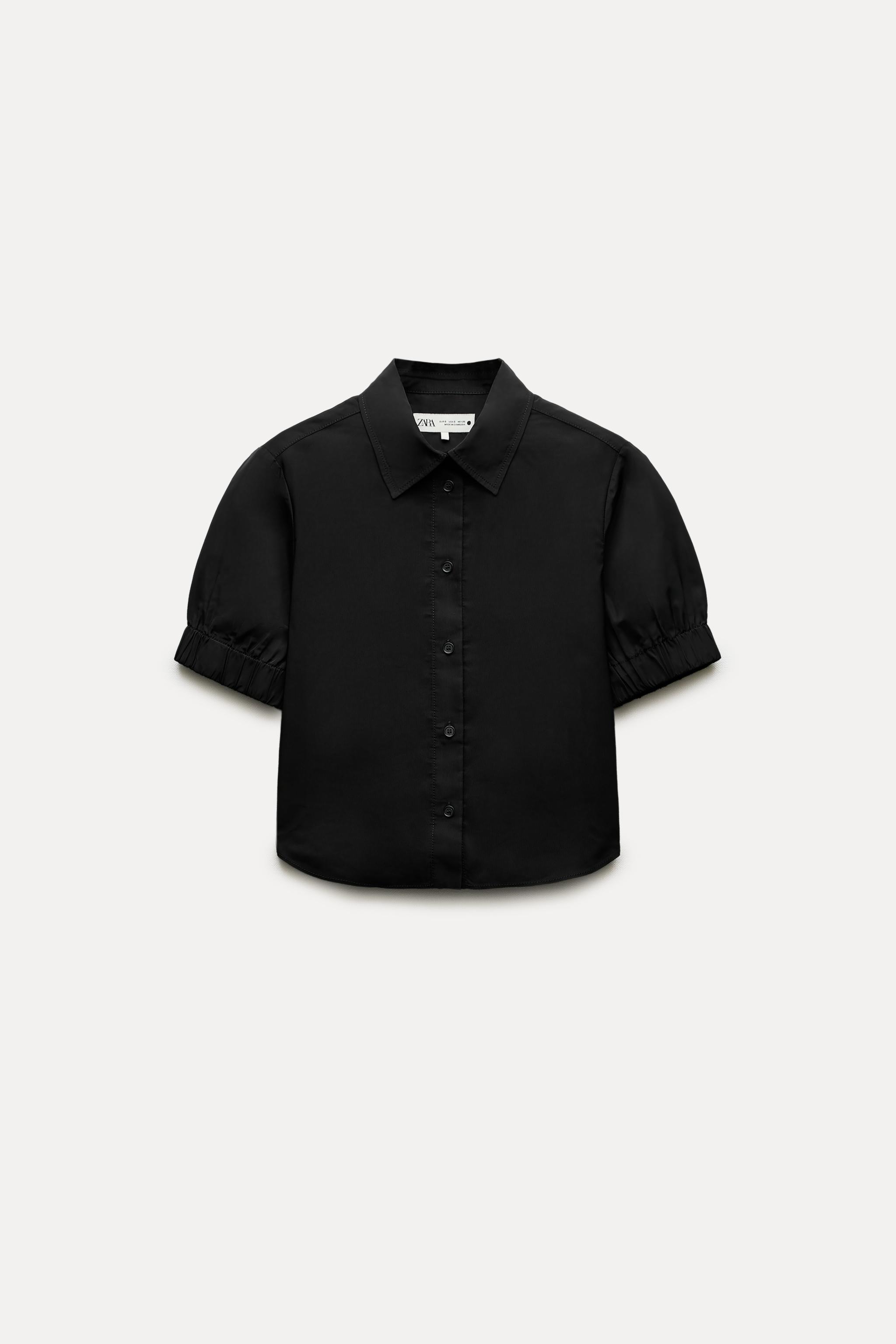 CHEMISE COURTE COLLECTION ZW - Noir | ZARA Suisse / Switzerland