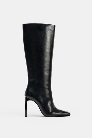 POINTED HEELED BOOTS - Black by Zara - Image 0