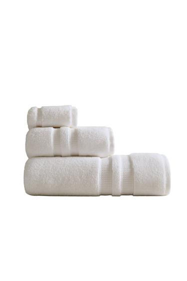 EXTRA SOFT DOUBLE BORDER BATH TOWEL - White by Zara