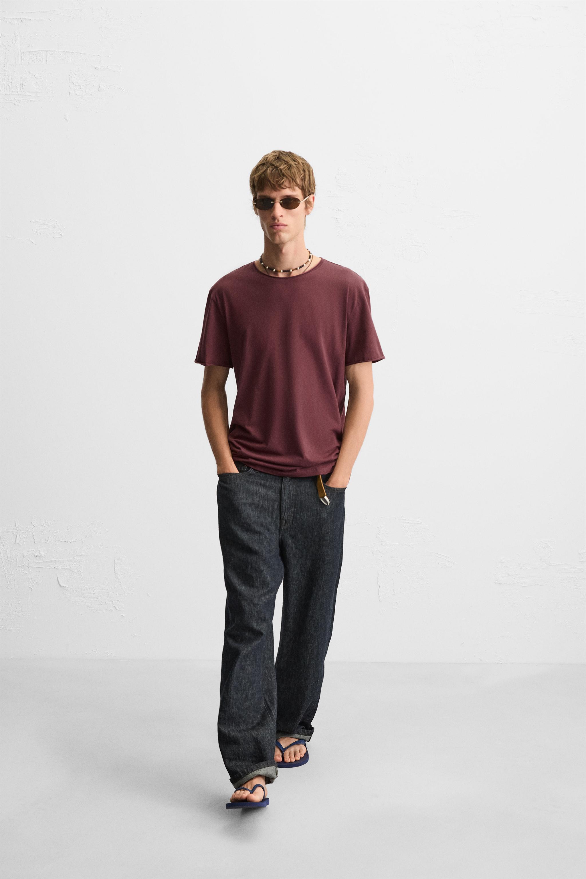 BASIC T-SHIRT WITH IRREGULAR HEM