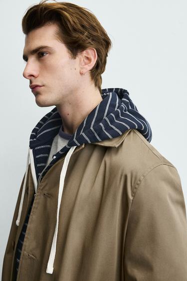 GABARDINE REGULAR FIT DÉPERLANTE - Beige de Zara - Image 4