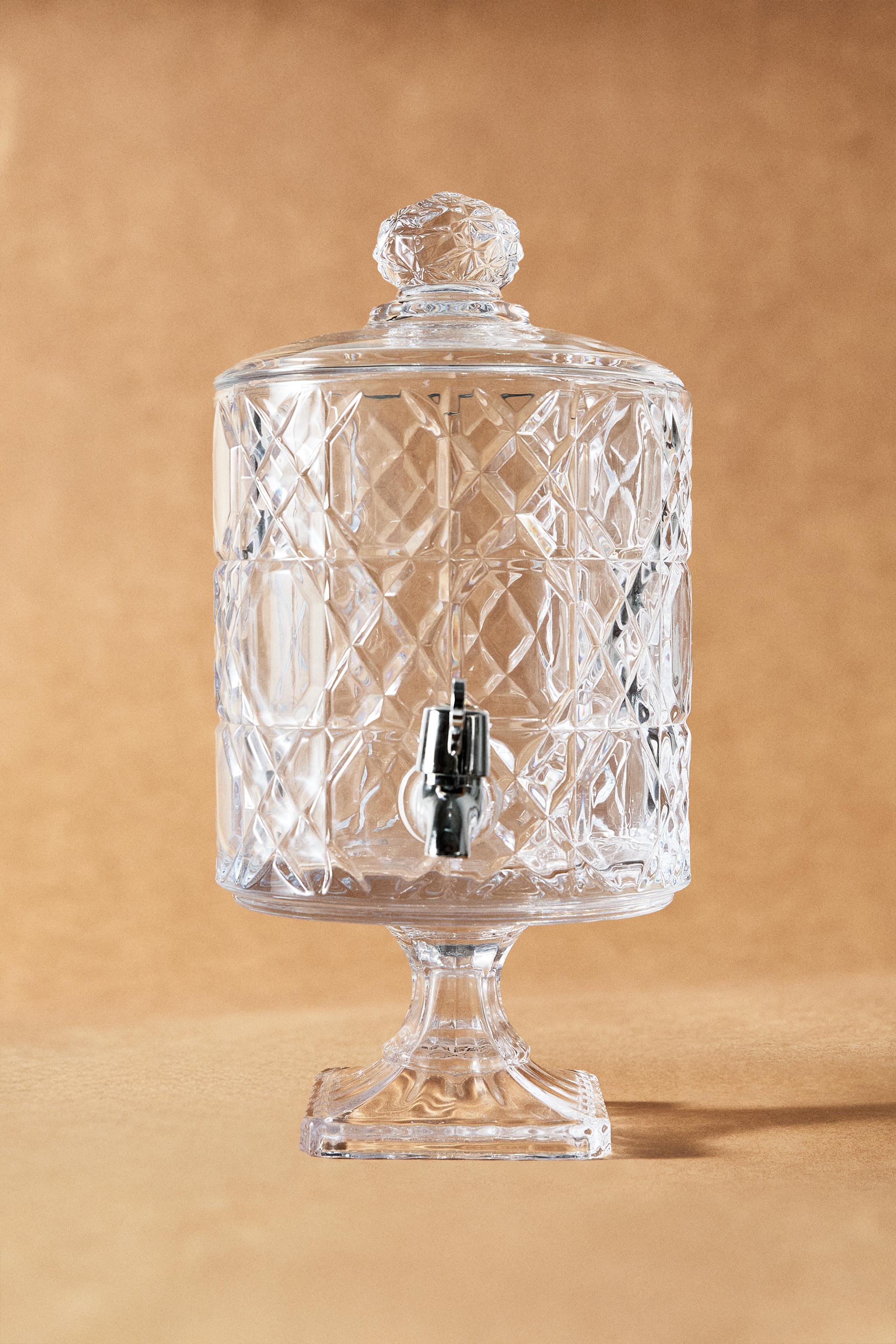 GLASS DRINKS DISPENSER — Transparent