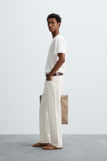 WASHED SLIM FIT T-SHIRT - White by Zara - Image 3
