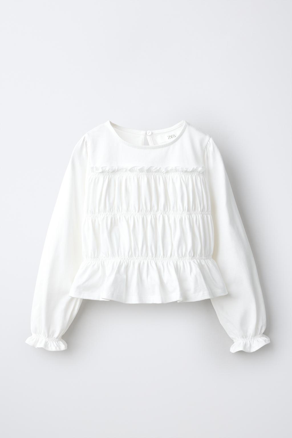 SHIRRED ELASTIC T-SHIRT