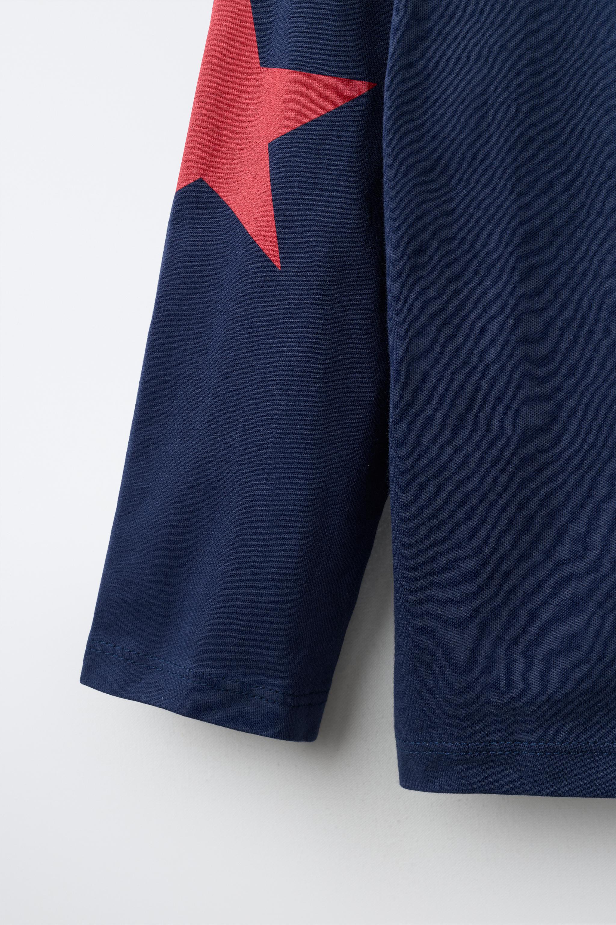 T-SHIRT IMPRIMÉ NUMÉRO ET ÉTOILE