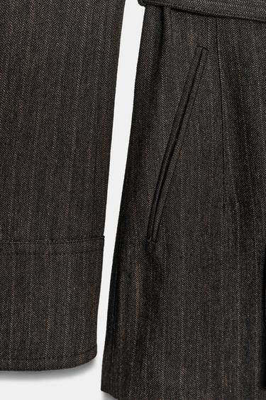 BLAZER CHEVRONS CEINTURE ZW COLLECTION - Marron chiné de Zara - Image 8