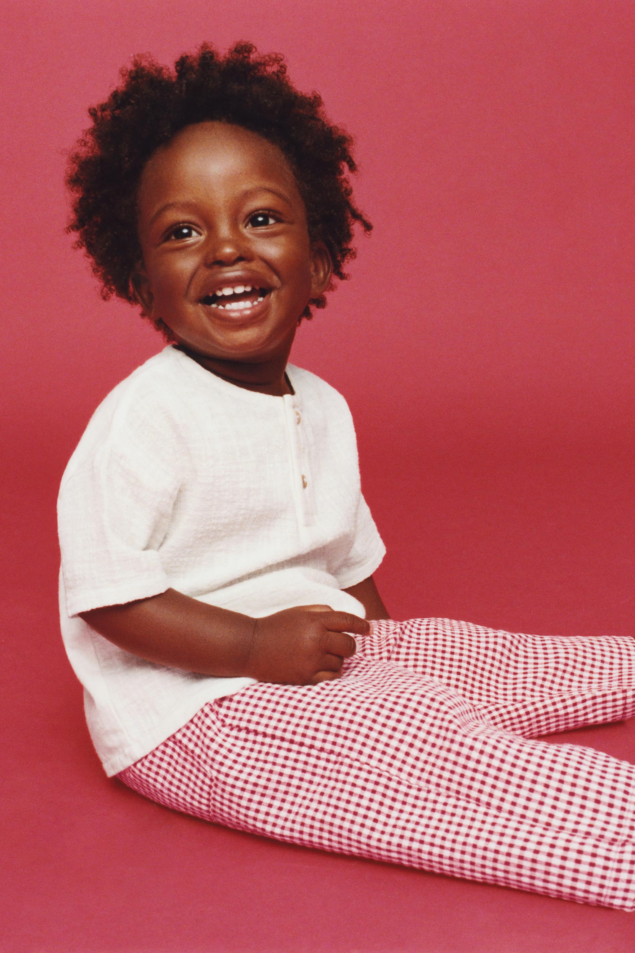 GINGHAM BAGGY PANTS