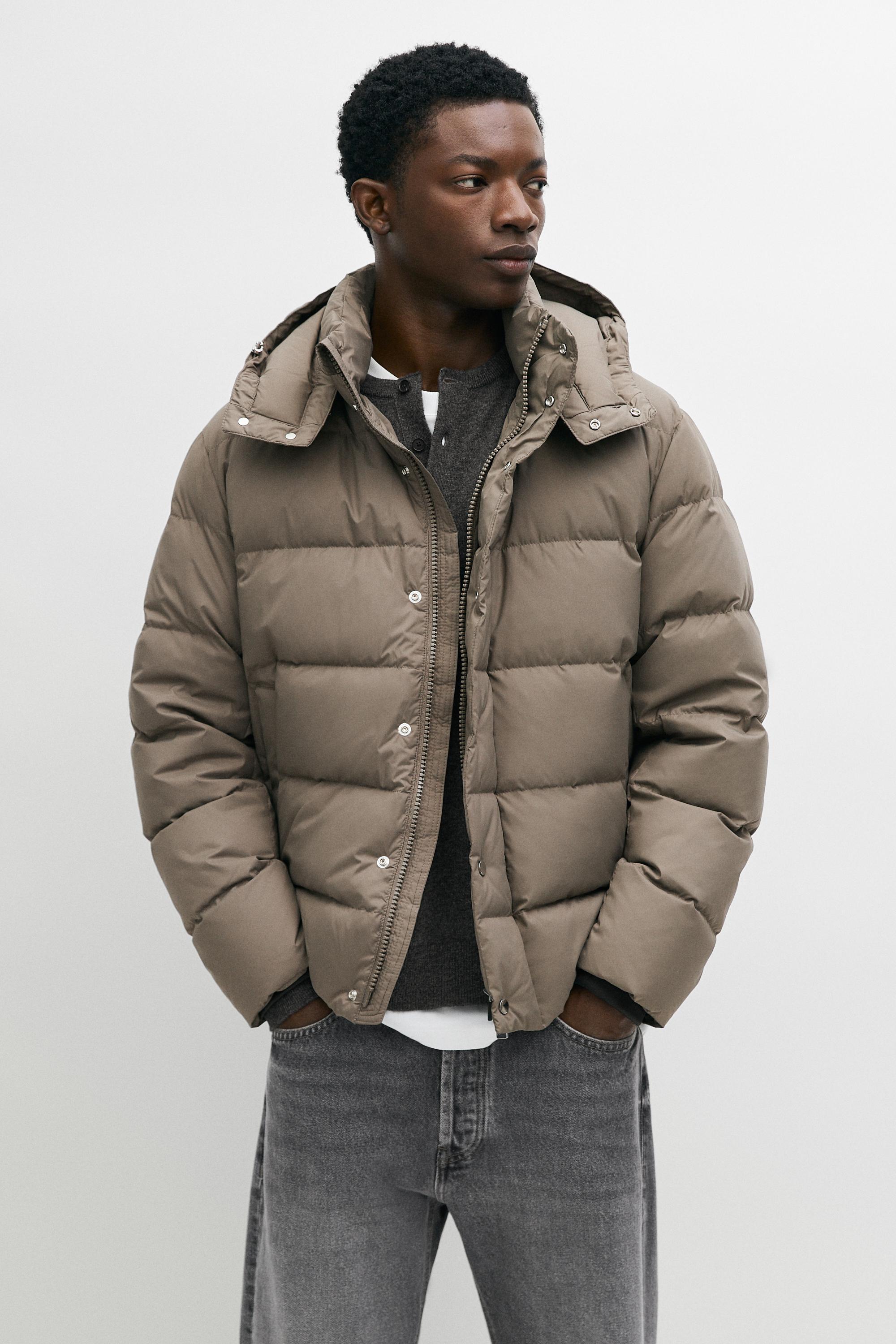Hooded down jacket