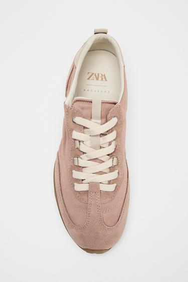 Zara 柔軟拼接運動鞋 - 粉紅色