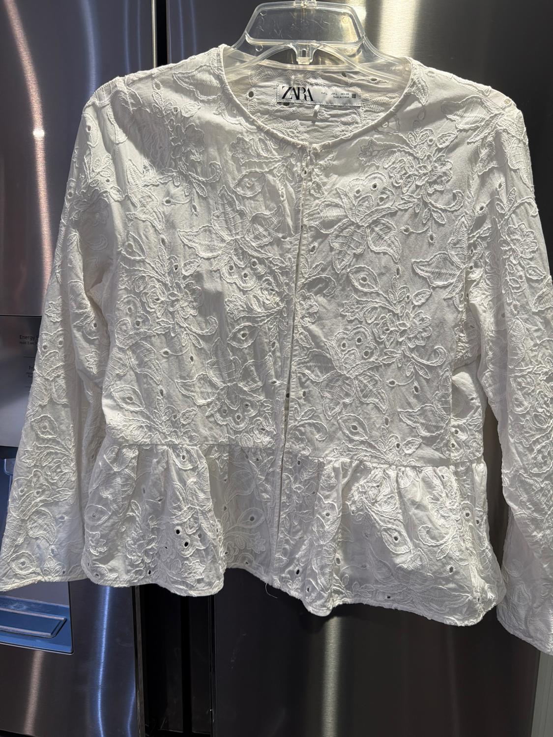 EMBROIDERED PEPLUM BLOUSE - Image 7