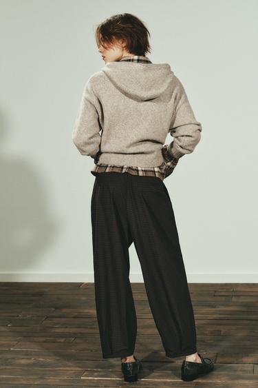 CHECK TROUSERS WITH DARTS - Grey by Zara - Image 3