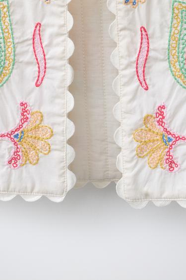GILET À FLEURS FLUO BRODÉES - Multicolore de Zara - Image 3
