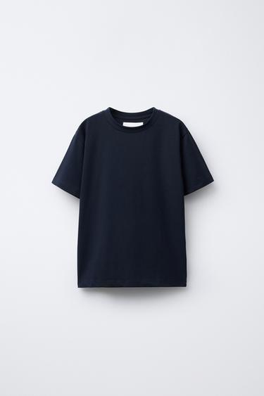 BASIC PLAIN T-SHIRT - Navy blue by Zara