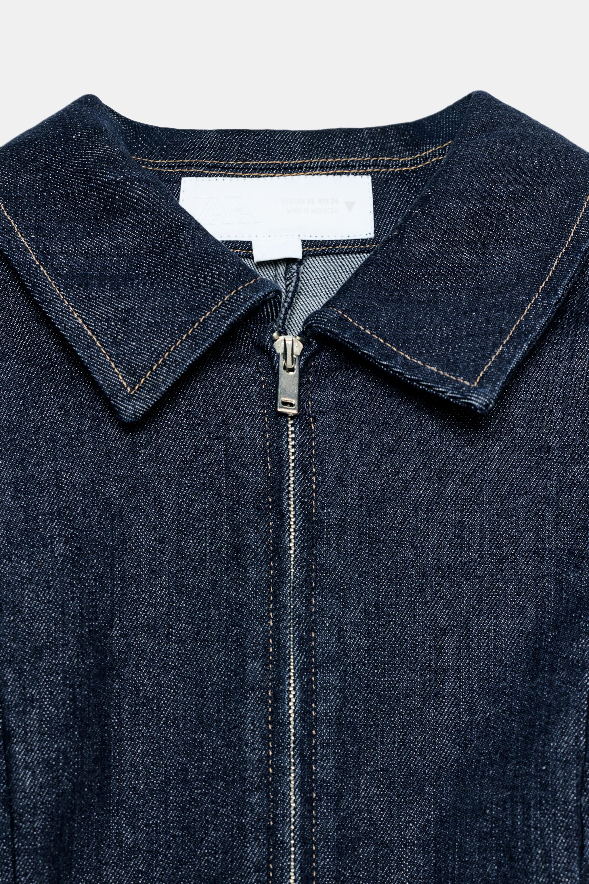 TRF DENIM ZIPPER DRESS