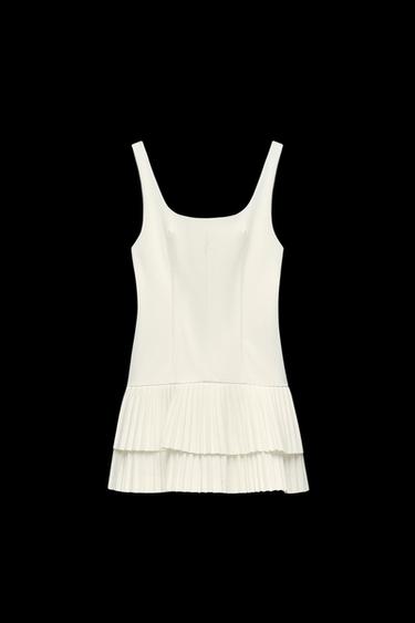 VESTIDO MONO TABLAS - Blanco roto de Zara - Imagen 0