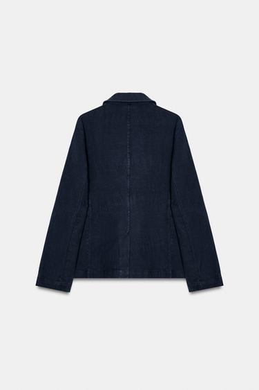 VESTE EN DENIM ZW COLLECTION - Bleu de Zara - Image 3