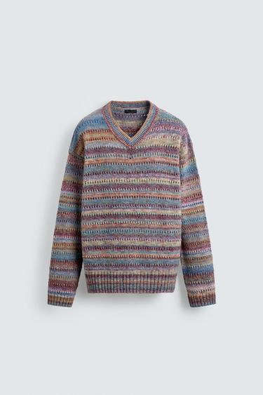 OPENWORK STRIPED SWEATER - Multicoloured by Zara