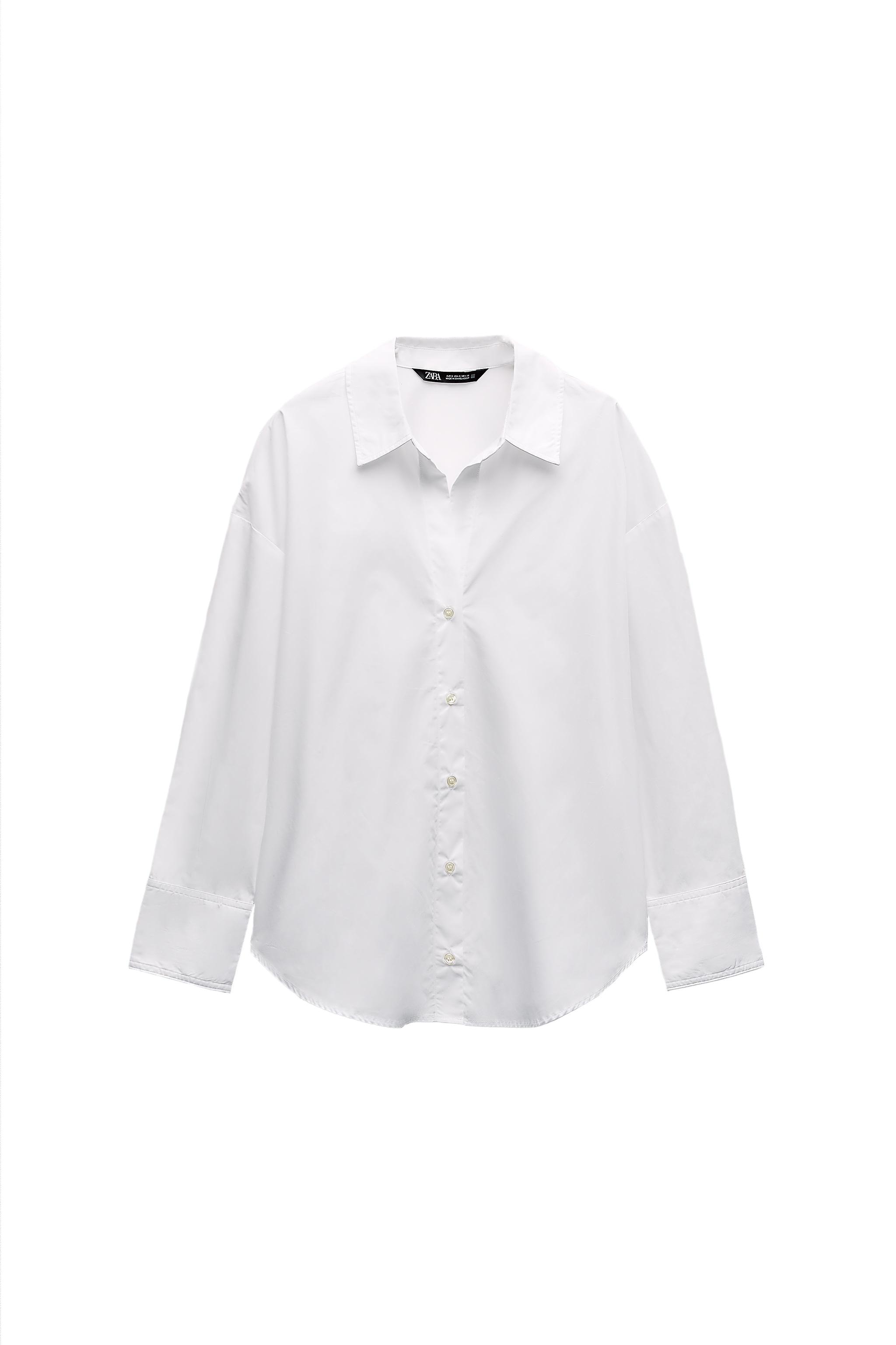 ベーシックポプリンシャツ - ホワイト | ZARA Japan / 日本
