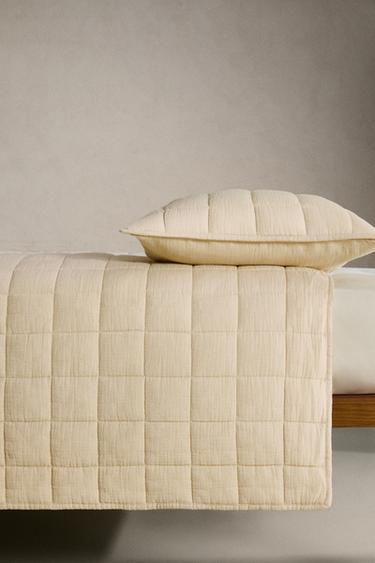 CHILDREN'S CHECK MUSLIN QUILT - Butter by Zara - Image 2