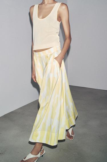 ZW COLLECTION PRINTED MIDI SKIRT - Printed by Zara - Image 1