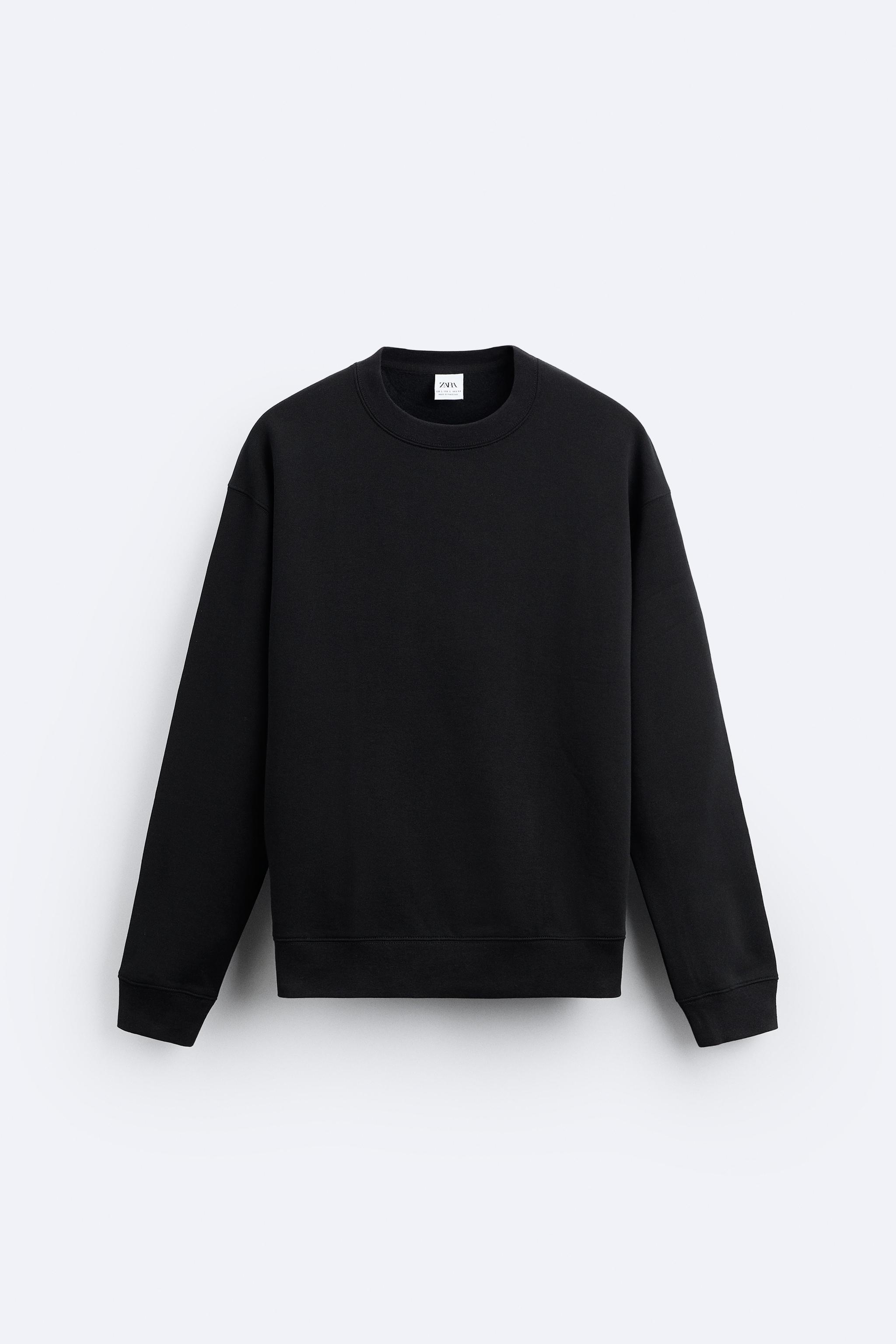 クルーネック スウェットシャツ - ブラック | ZARA Japan / 日本
