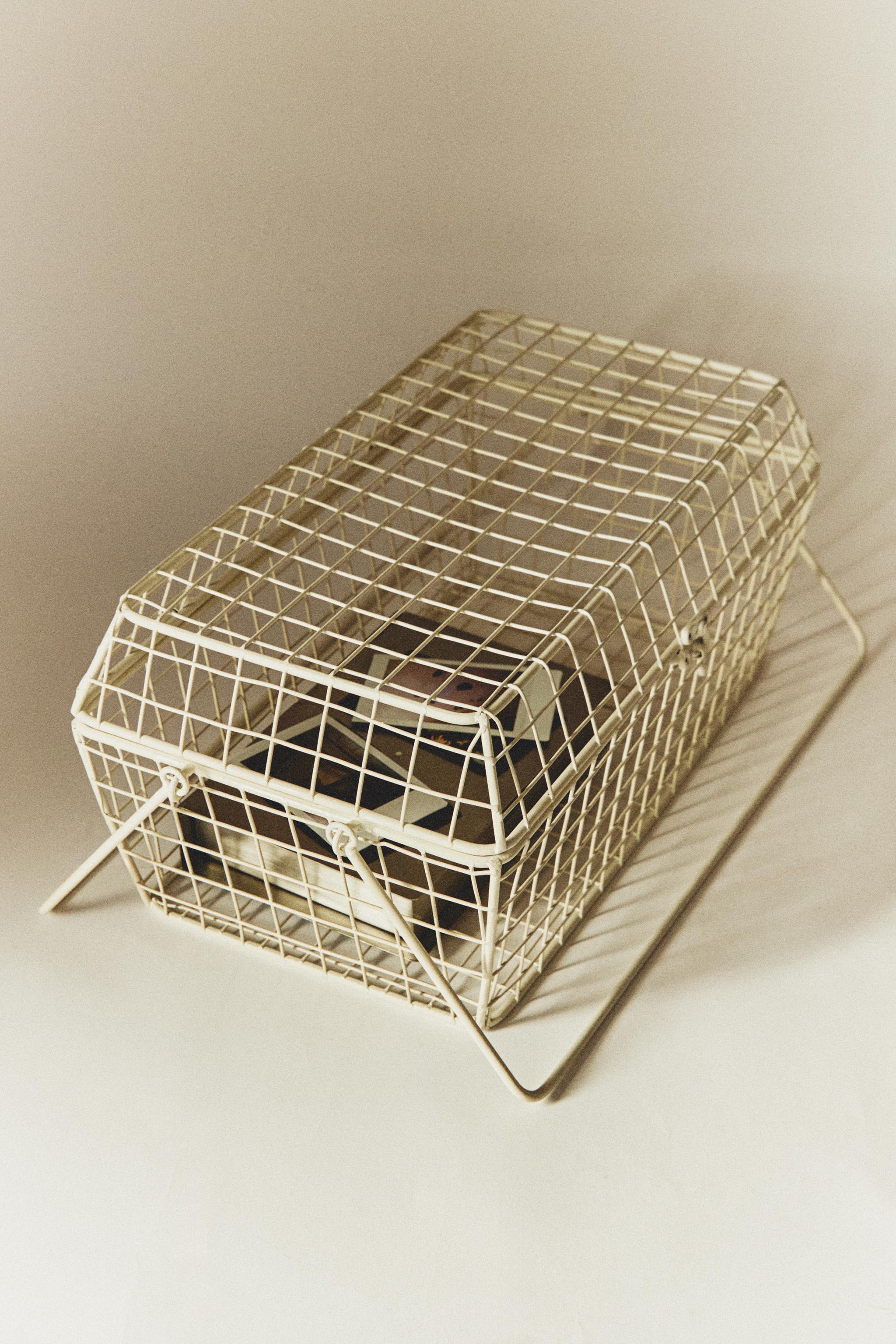 CORBEILLE DE RANGEMENT MÉTAL ANSES