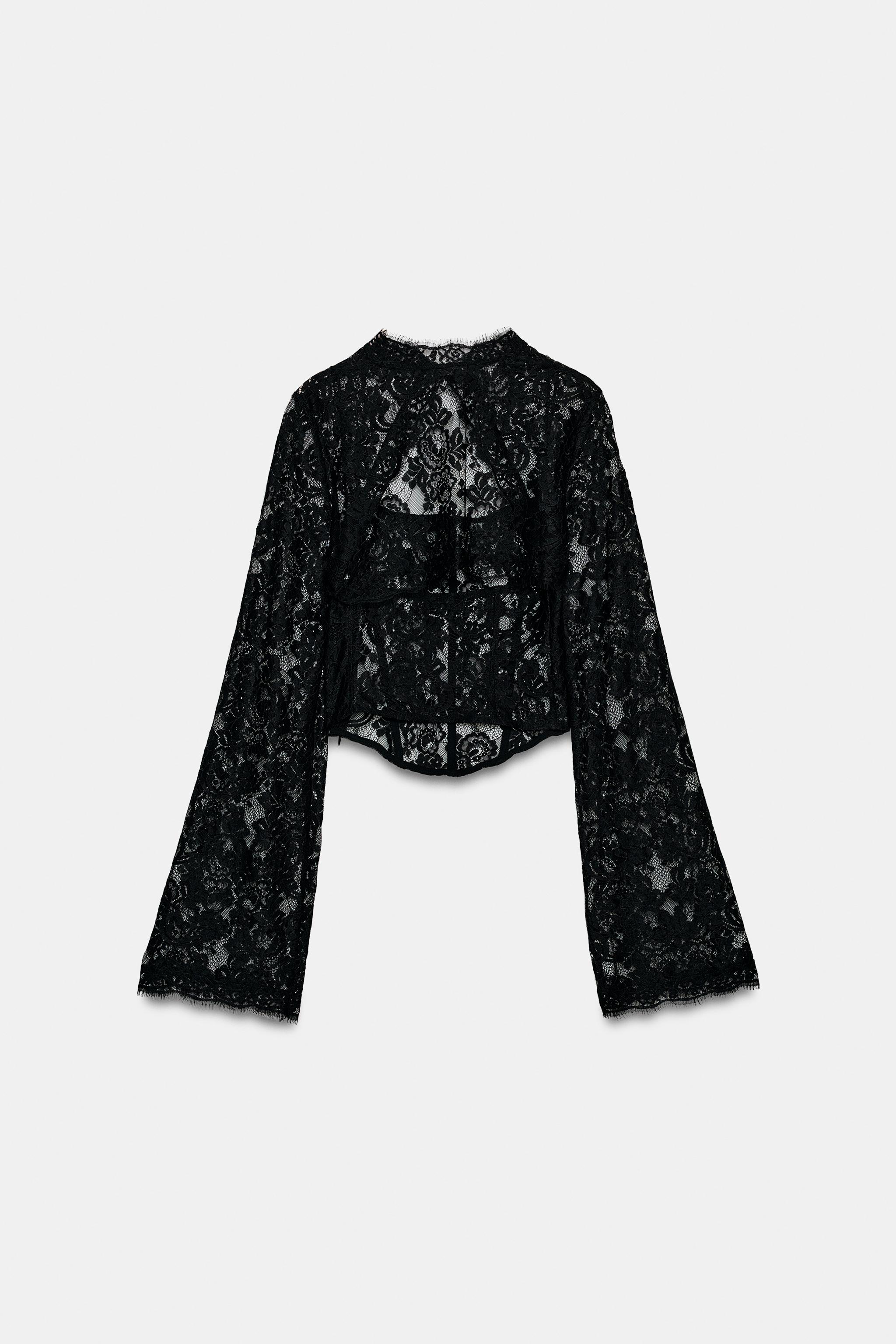 Zara Dantel Korse Top görsel 3