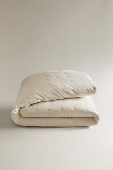 ÉDREDON LIN ET COTON - Écru de Zara