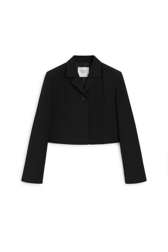 Zara Cropped wool blazer - LIMITED EDITION - Black - Image 0