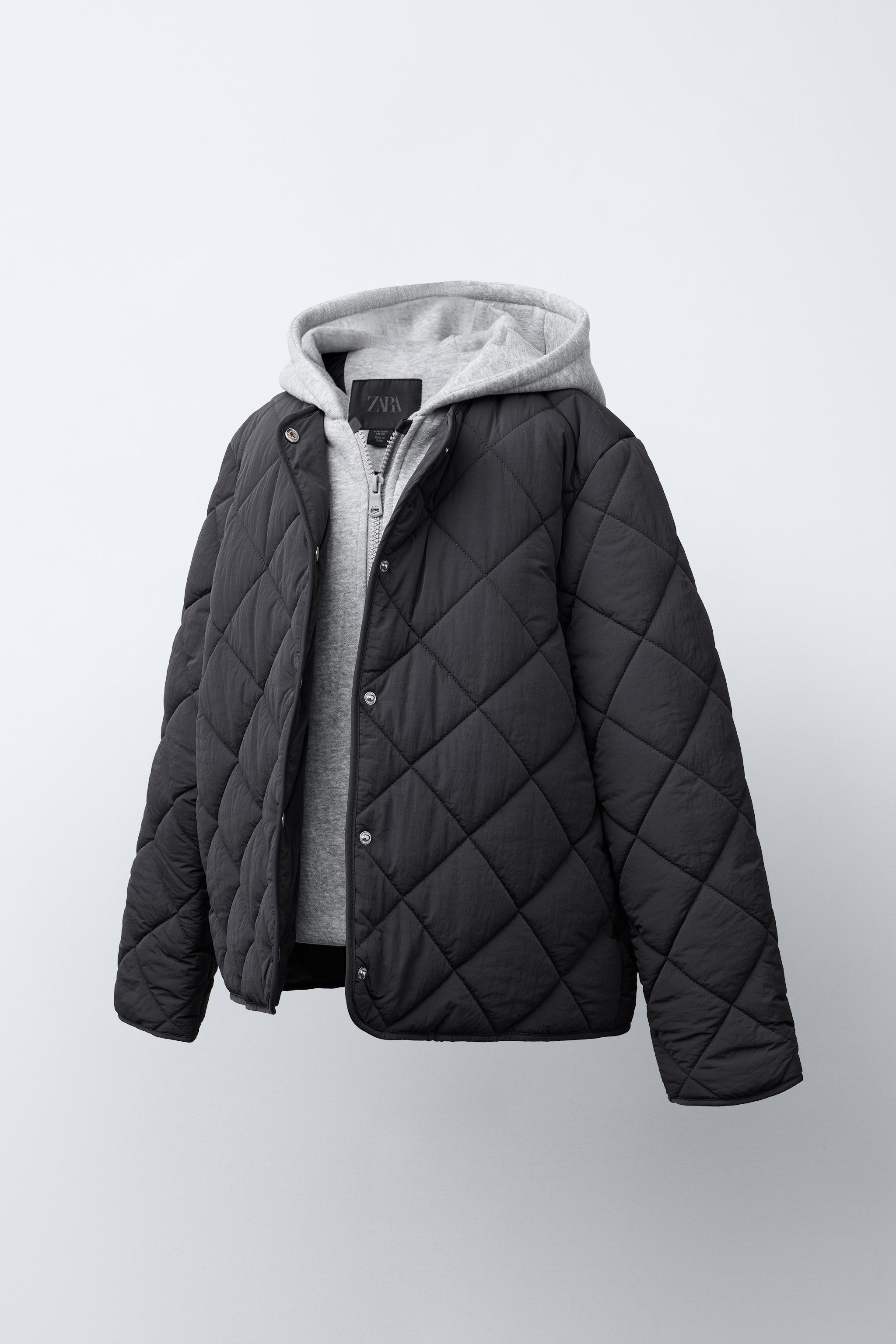 zafepu806様 HOODED SWEATSHIRT PUFFER JACKET - Anthracite grey | ZARA