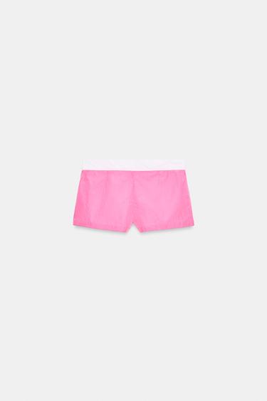 NYLON SHORTS WITH DRAWSTRINGS - Pink by Zara - Image 4