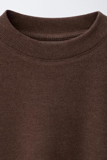 T-SHIRT SOFT TOUCH - Marron de Zara - Image 2