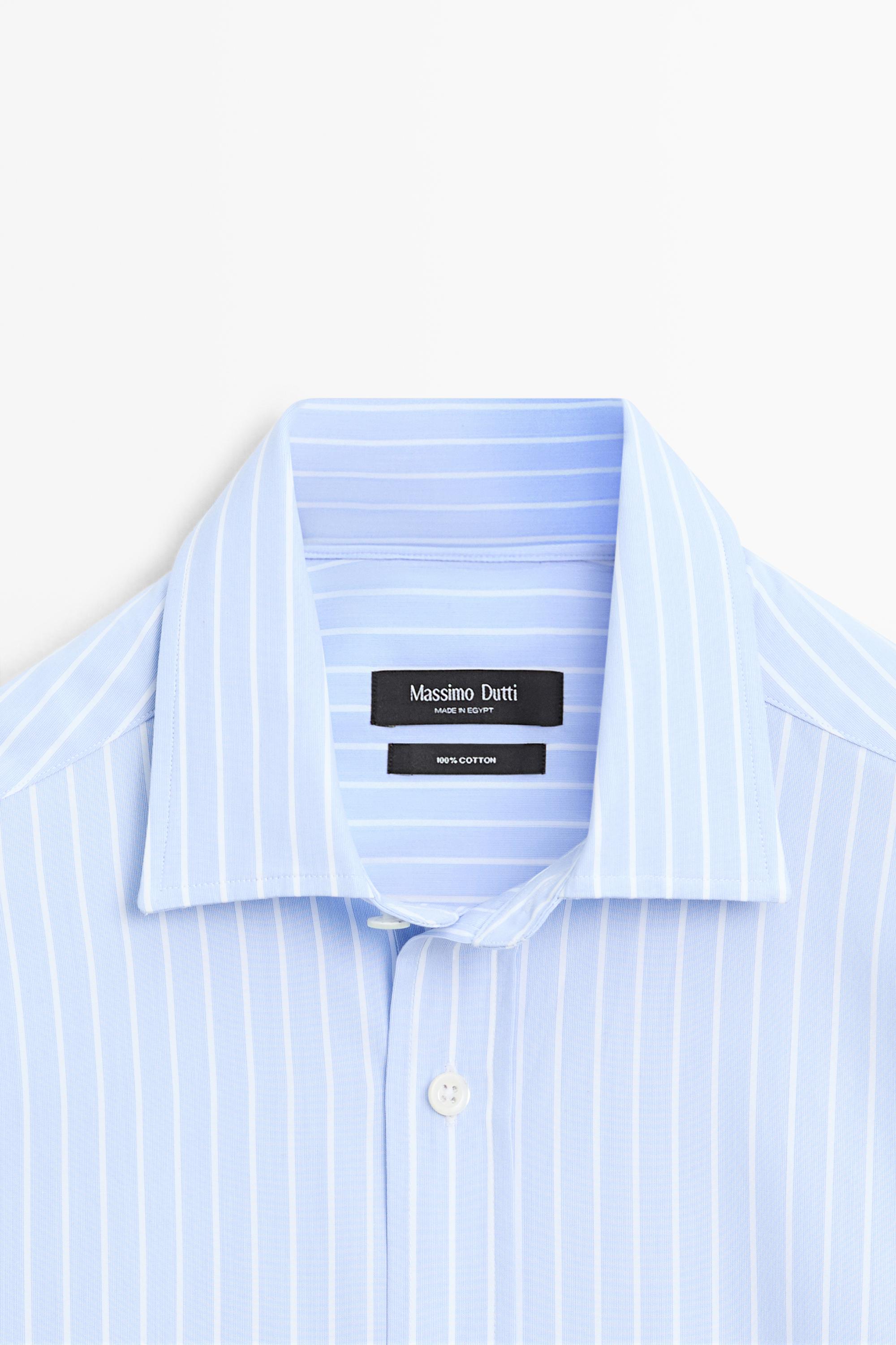 Regular fit pinstriped shirt