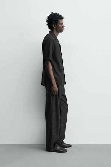 CHEMISE FLUIDE STRUCTURÉE - Noir de Zara - Image 3